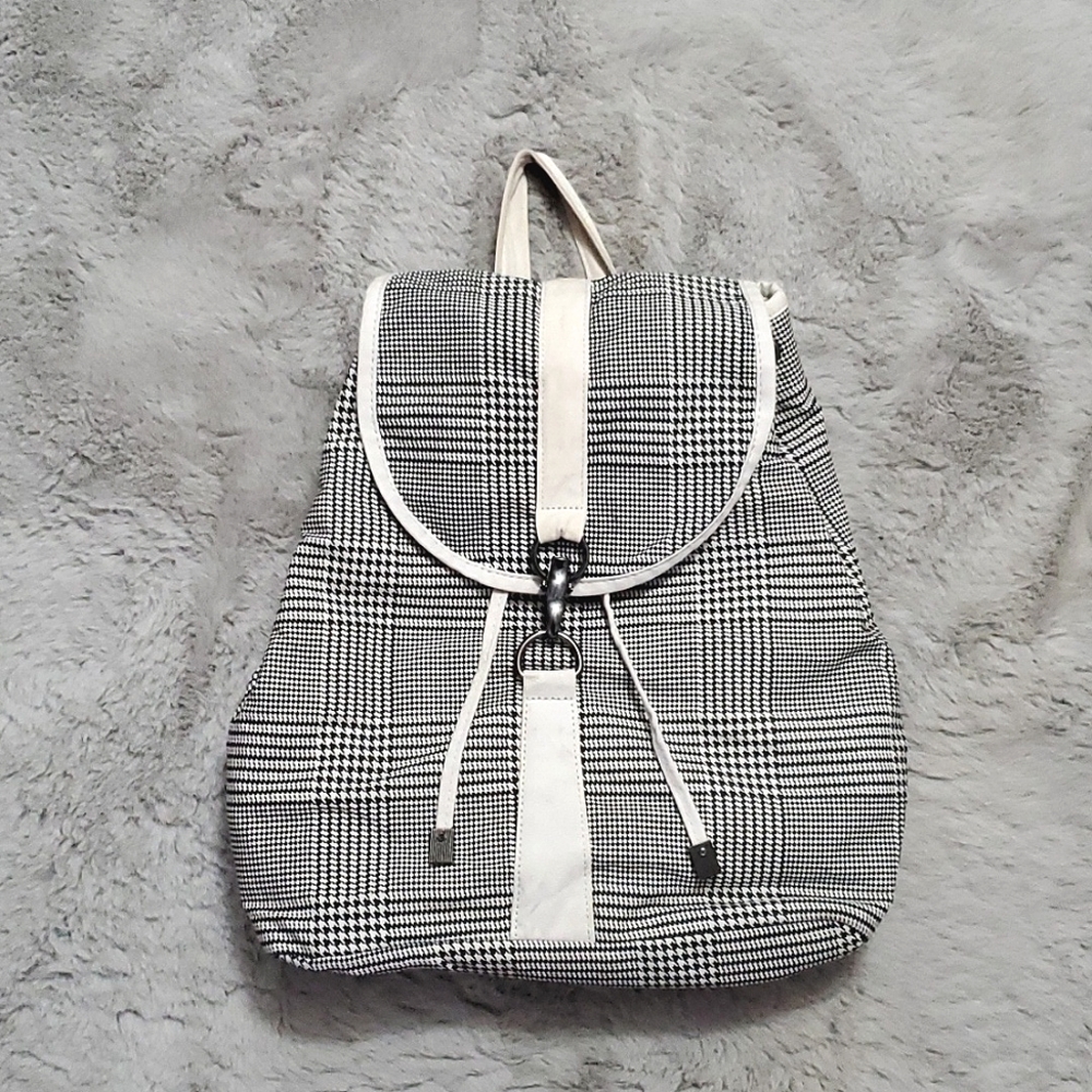 Lulu Dharma houndstooth pattern drawstring backpack